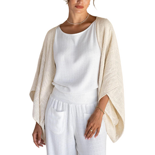 BellaVibe – Lightweight Linen Shrug with Loose Fit