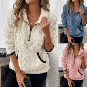 LoungeLuxe – Comfy Cloud-Soft Half-Zip Sweatshirt