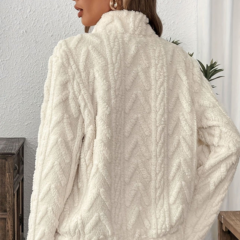 LoungeLuxe – Comfy Cloud-Soft Half-Zip Sweatshirt