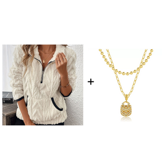 LoungeLuxe – Comfy Cloud-Soft Half-Zip Sweatshirt