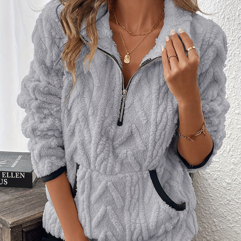 LoungeLuxe – Comfy Cloud-Soft Half-Zip Sweatshirt