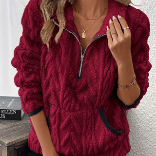 LoungeLuxe – Comfy Cloud-Soft Half-Zip Sweatshirt