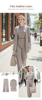 CELINE - Sophisticated 3-Piece Cardigan Set