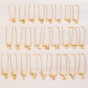 Cherish - Golden Heart Initial Necklace