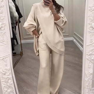 TranquilThreads - Oversized Knit Set – Casual Sophistication