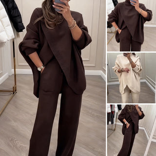 TranquilThreads - Oversized Knit Set – Casual Sophistication