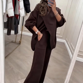 TranquilThreads - Oversized Knit Set – Casual Sophistication