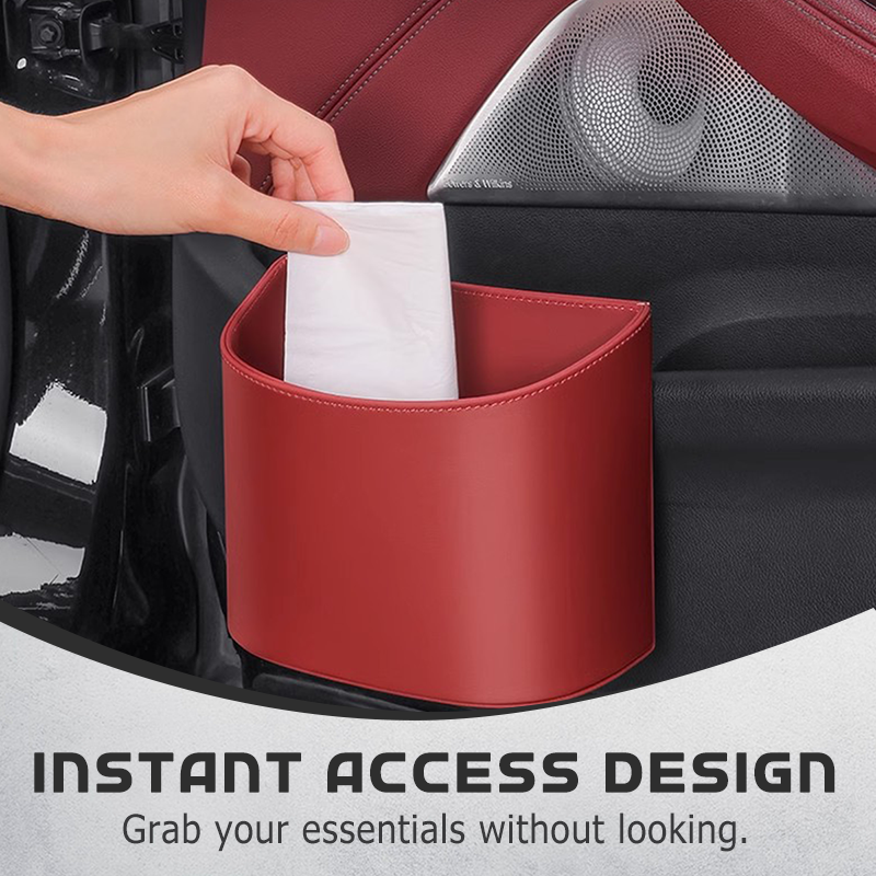 CabinCaddy – Compact PU Leather Car Storage Organizer