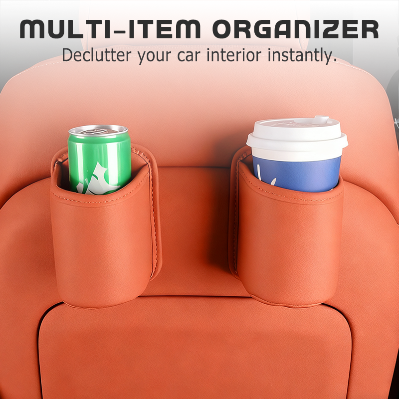 CabinCaddy – Compact PU Leather Car Storage Organizer