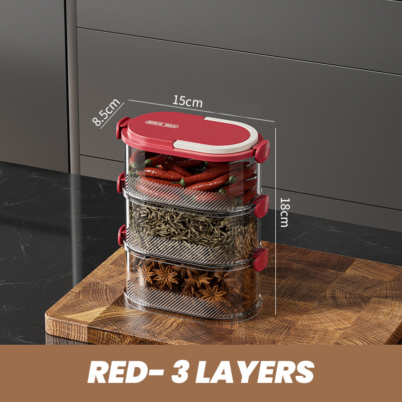 SpiceStack – Multi-Layer Sealed Spice Organizer