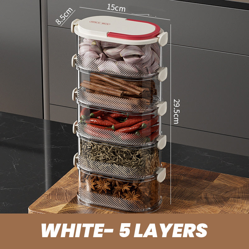 SpiceStack – Multi-Layer Sealed Spice Organizer
