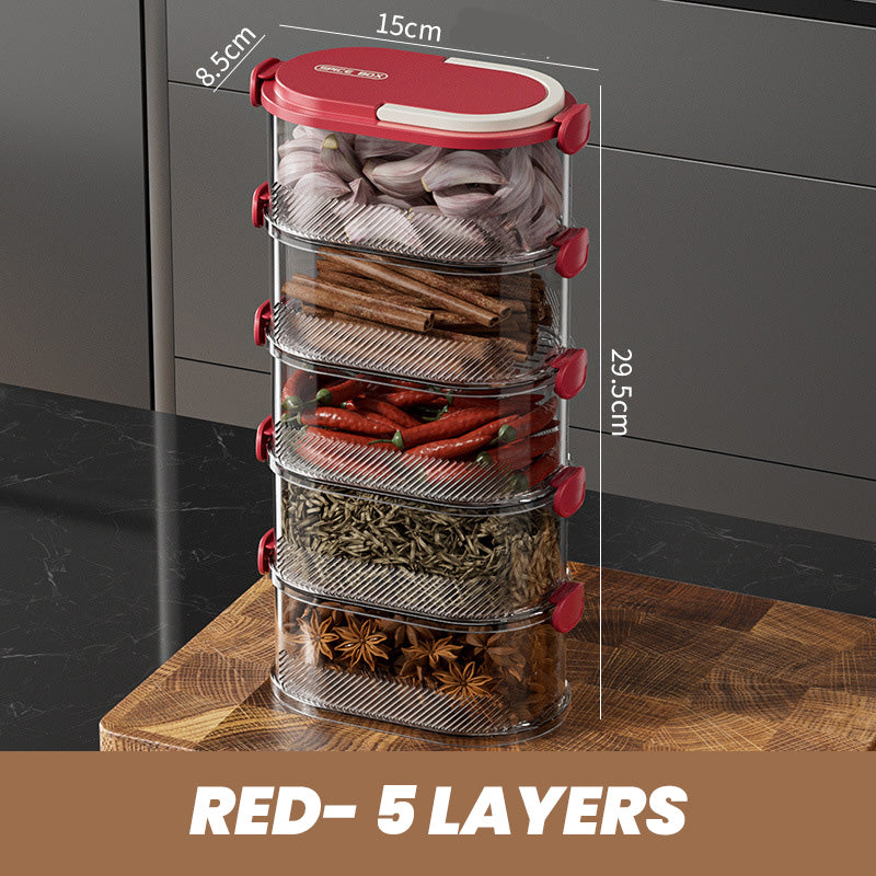 SpiceStack – Multi-Layer Sealed Spice Organizer