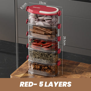 SpiceStack – Multi-Layer Sealed Spice Organizer