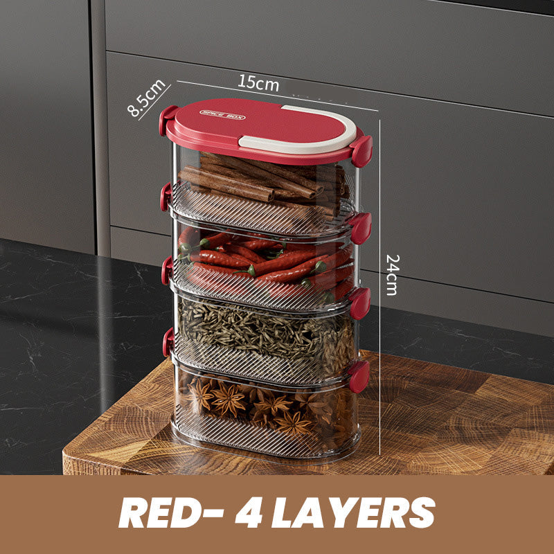 SpiceStack – Multi-Layer Sealed Spice Organizer