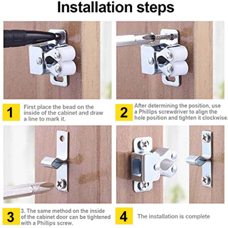 SnapGuard – Classic Stainless Steel Cabinet Door Snaps