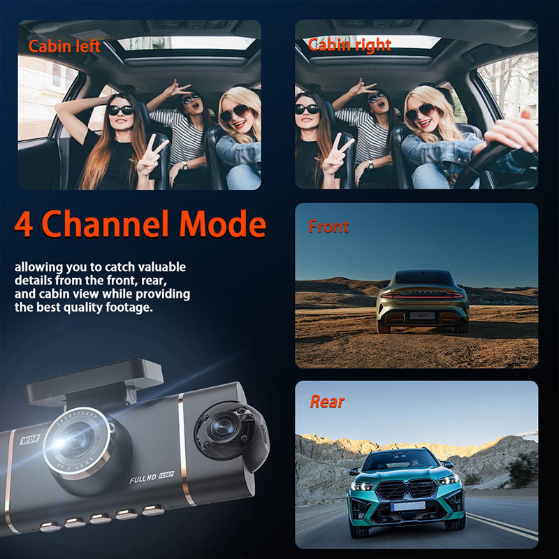 SafeDrive – 4-Channel HD Dash Cam System