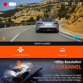 SafeDrive – 4-Channel HD Dash Cam System