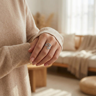 SilverRune – Celtic Knot Open Band Ring