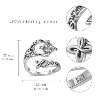 SilverRune – Celtic Knot Open Band Ring