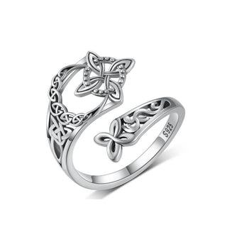 SilverRune – Celtic Knot Open Band Ring