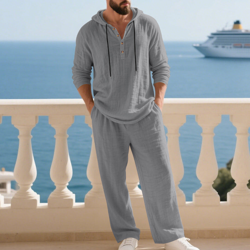 UrbanEase – Men’s Hooded 2-Piece Set