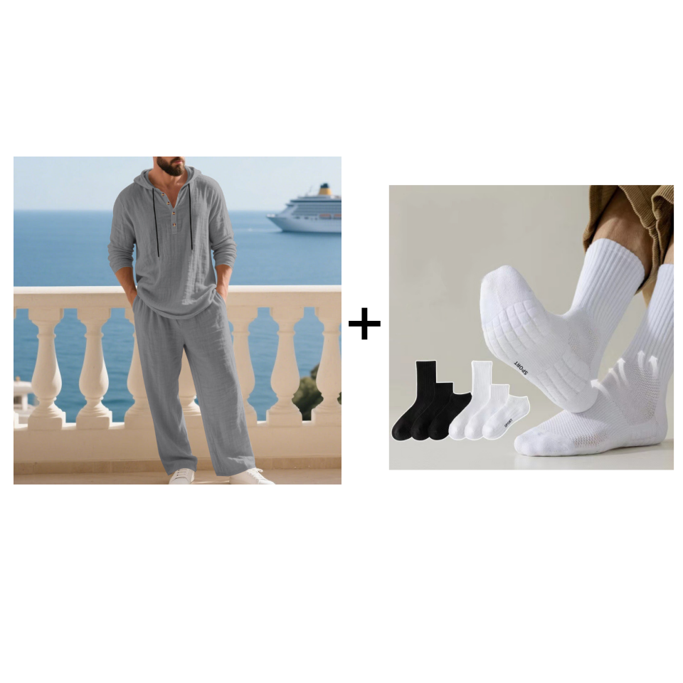 UrbanEase – Men’s Hooded 2-Piece Set