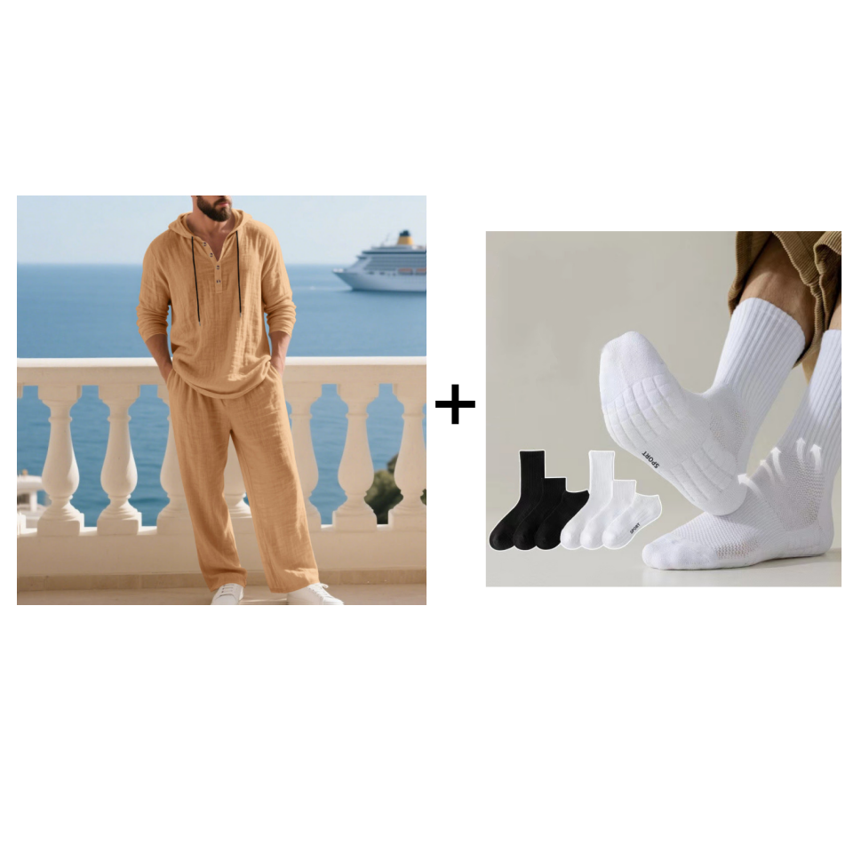 UrbanEase – Men’s Hooded 2-Piece Set
