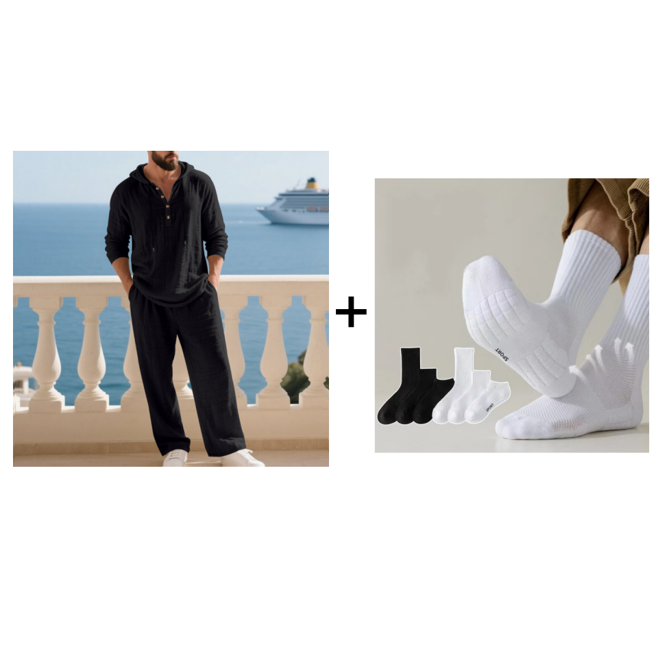 UrbanEase – Men’s Hooded 2-Piece Set