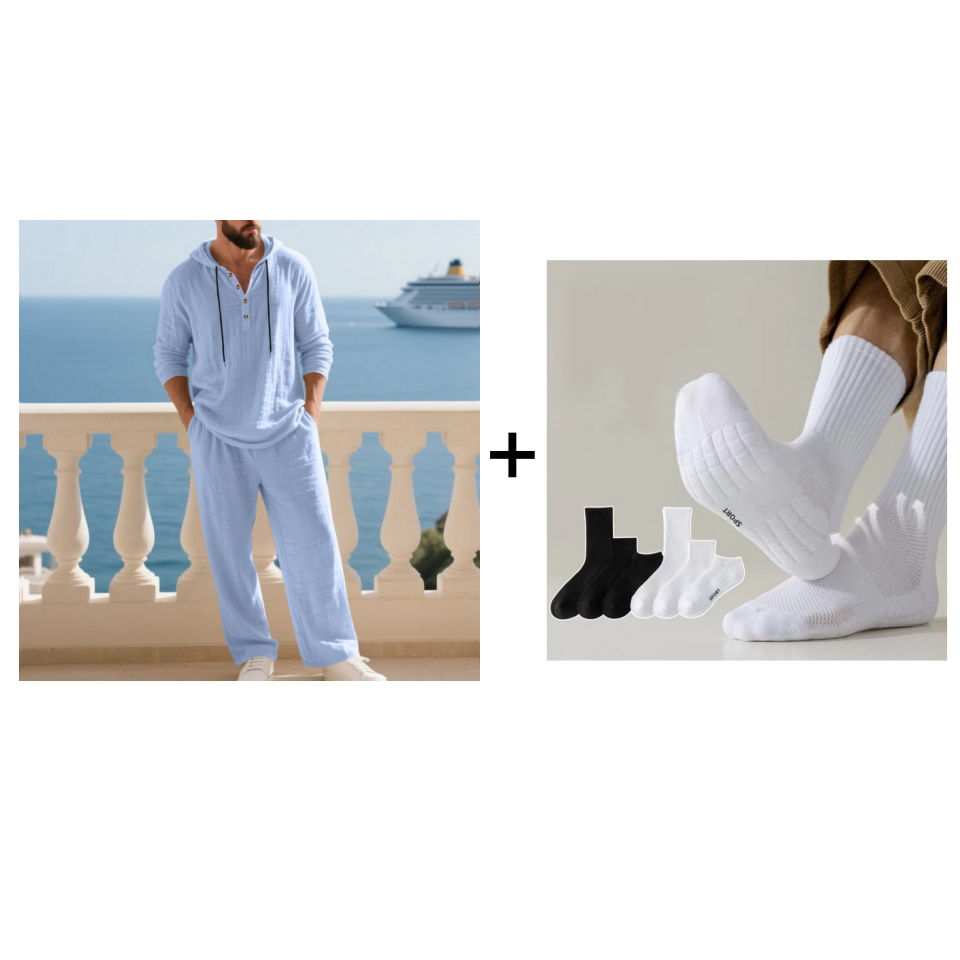 UrbanEase – Men’s Hooded 2-Piece Set