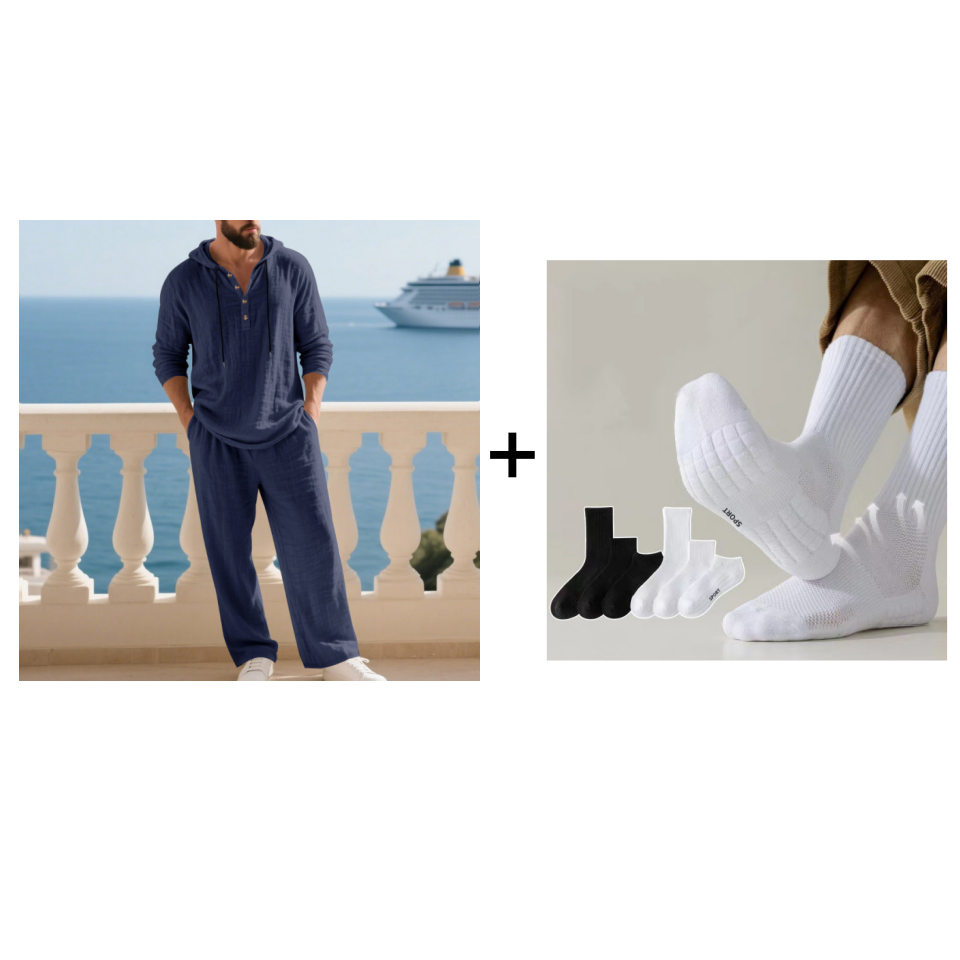 UrbanEase – Men’s Hooded 2-Piece Set