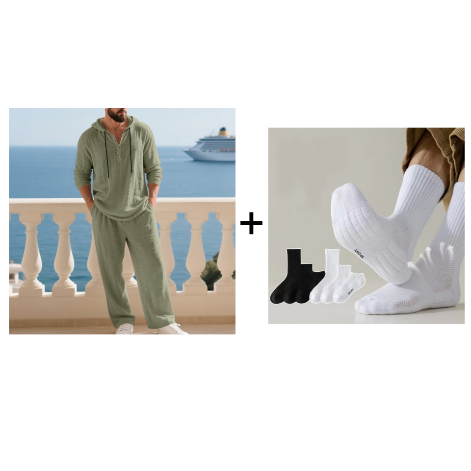 UrbanEase – Men’s Hooded 2-Piece Set