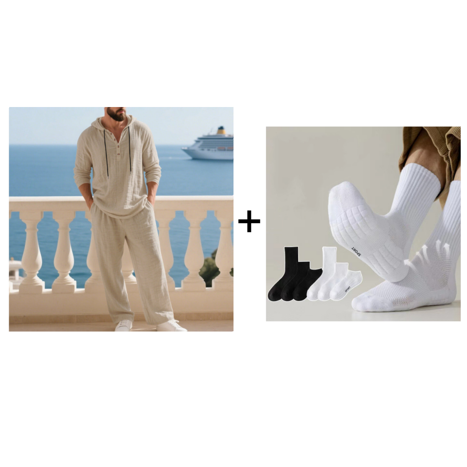 UrbanEase – Men’s Hooded 2-Piece Set