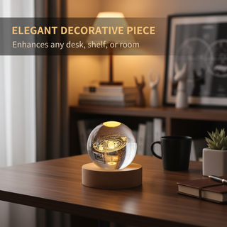 CrystalGlow – Engraved Crystal Glass Ball Night Light