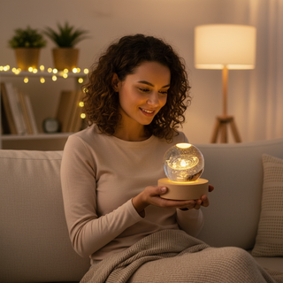 CrystalGlow – Engraved Crystal Glass Ball Night Light
