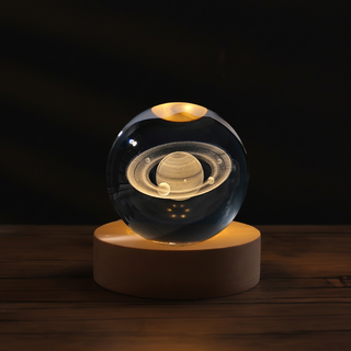 CrystalGlow – Engraved Crystal Glass Ball Night Light