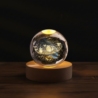 CrystalGlow – Engraved Crystal Glass Ball Night Light