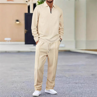 UrbanEase – Breathable Waffle Knit Lounge Set for Men
