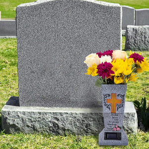 EverGlow -  Memorial Vase Solar Cemetery Flower Holder