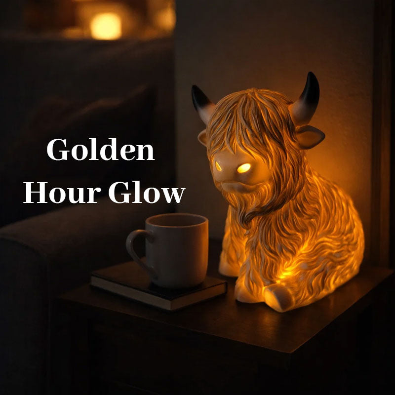 RusticCharm – Highland Cow Ambient Lamp