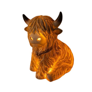 RusticCharm – Highland Cow Ambient Lamp