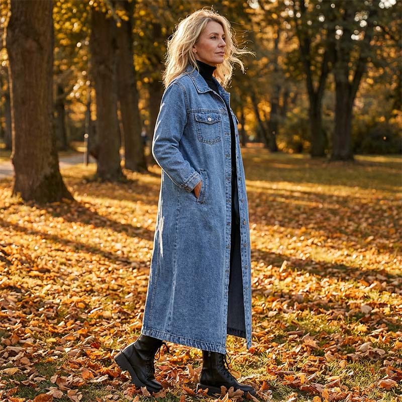 StreetEase | Button‑Up Classic Denim Coat