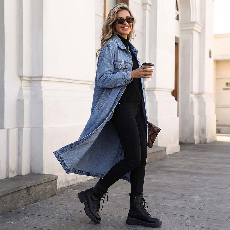 StreetEase | Button‑Up Classic Denim Coat