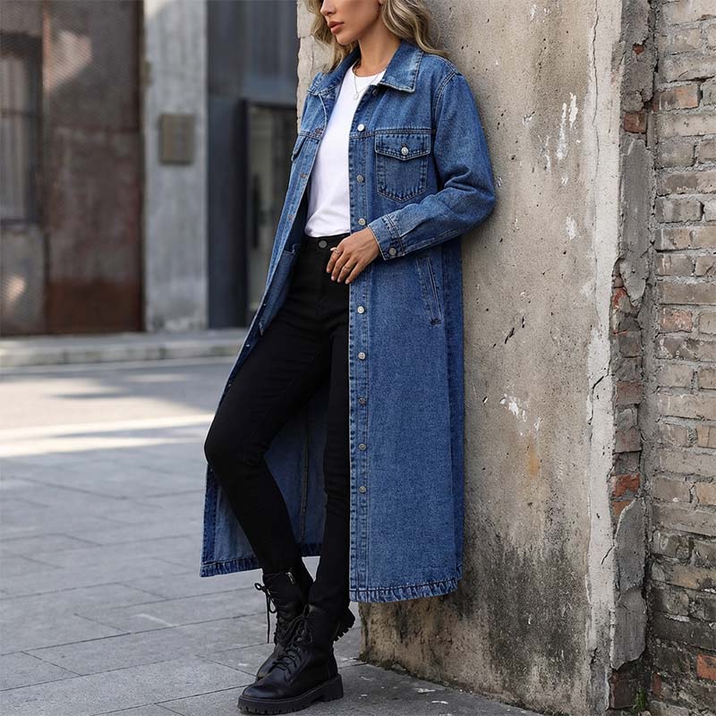 StreetEase | Button‑Up Classic Denim Coat
