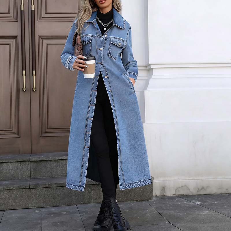 StreetEase | Button‑Up Classic Denim Coat
