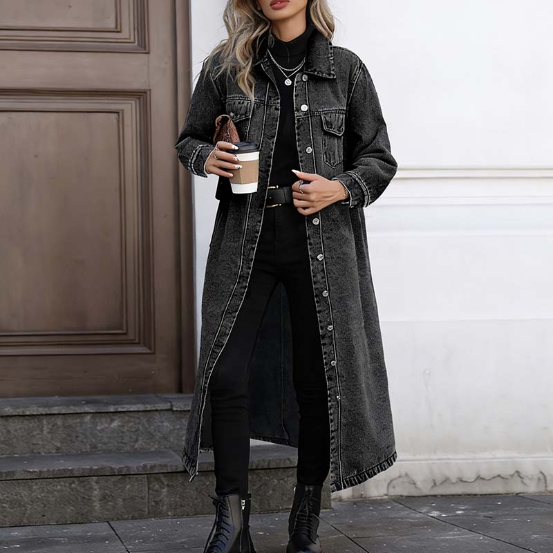 StreetEase | Button‑Up Classic Denim Coat