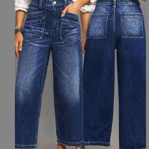 SculptFit – Tummy Control Wide-Leg Jeans