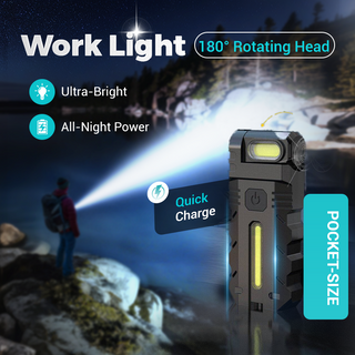 PivotBeam – LED Work Light with 180° Rotating Design