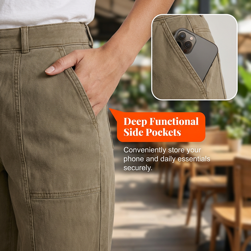 LuxeTaper – High-Waist Utility Pants
