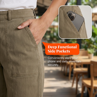 LuxeTaper – High-Waist Utility Pants