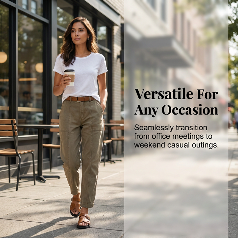 LuxeTaper – High-Waist Utility Pants